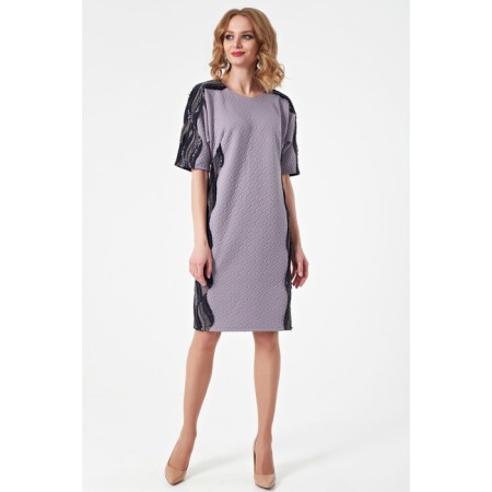 Female dress, size 44, gray color, blue-1