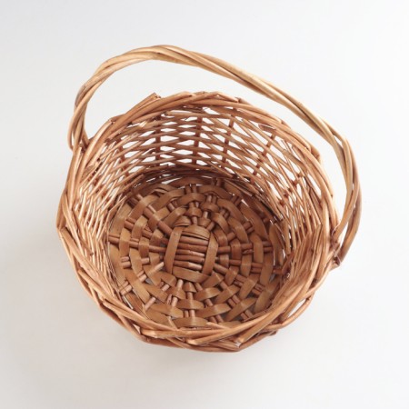 Wicker basket, d22xh10xh25, honey, willow-2