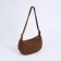 Baget bag with zipper, brown color
