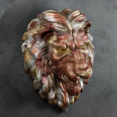 Suspension decor "Leave's head" bronze, 23x35x52cm mix-3