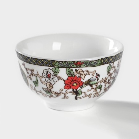 A set for the tea ceremony Ceramic "Flowering", 5 items: 4 PIALA 30 ml, kettle 200 ml-1