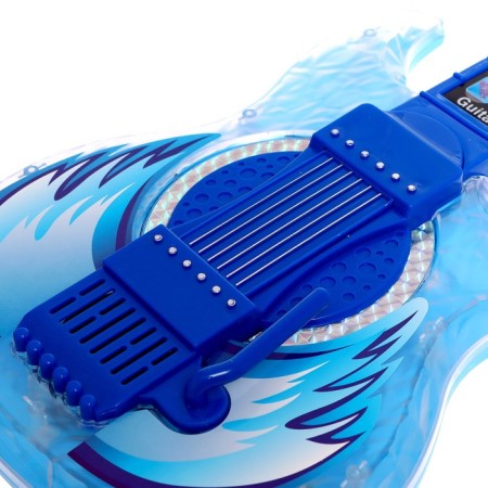 Musical guitar, sound, light, blue color-2