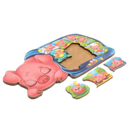 Puzzle-headed "Piglet under the covers"-1