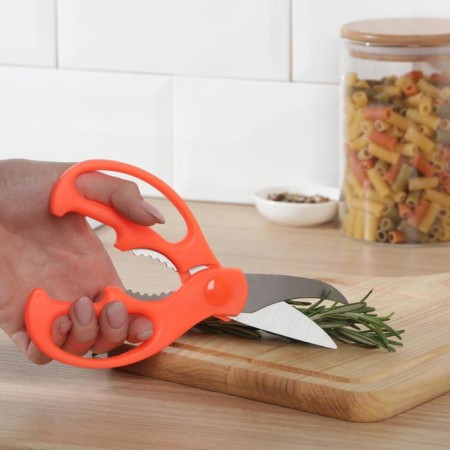 Scissors kitchen shares "Lovkach", 19 cm, orange color-7