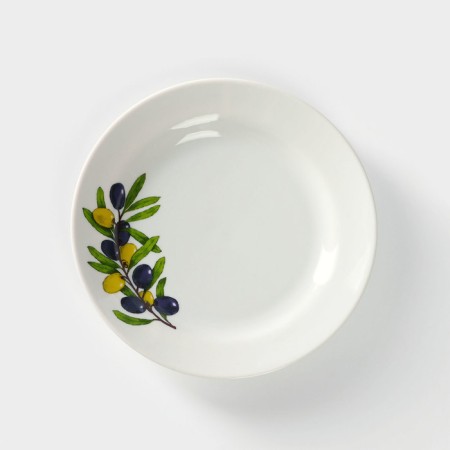 Plate "olives", d = 17.5 cm, white, porcelain