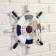 Interior decor "helm" on the wall, white-blue, 33 x 33 x 2 cm