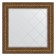 Mirror with engraving in the baguette frame, vignette aged bronze 109 mm, 90x90 cm