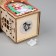 Christmas tree toy "House with a snowman", from batteries, a glow of warm white