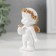 Polystone souvenir "Angel in a wreath with a rose" white with gold 6.7x3x4.2 cm