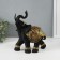 Polystone souvenir "Black Elephant in the Golden Rich Propon" MIX 22x10x18.8 cm