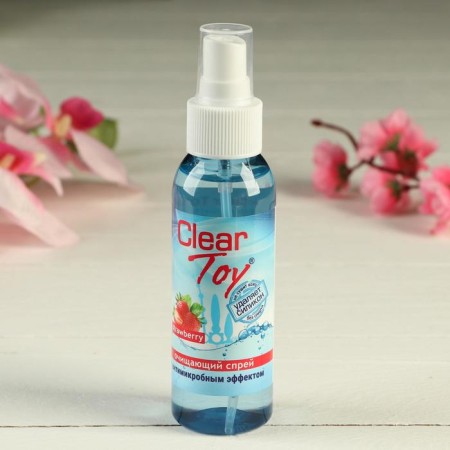 Spray for processing sex toys Clear Toy strawberries, cleansing, does not contain alcohol, 100 ml