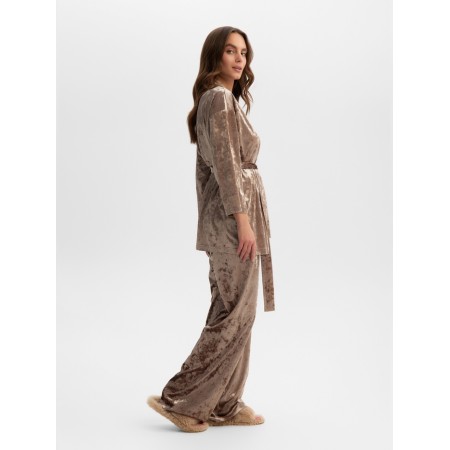 Female set (jacket, trousers) KAFTAN VELVET 52-54, coffee-7