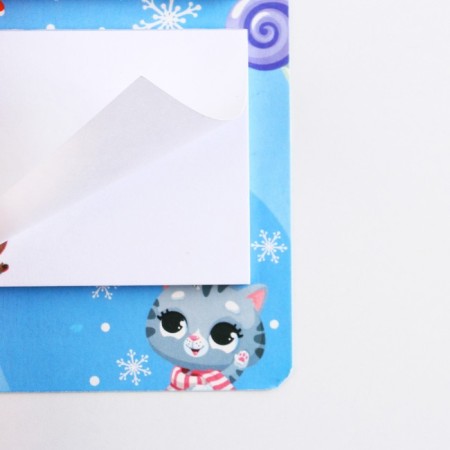 New Year. Block for entries with tear -off sheets, 30 liters. "Miracles nearby"-1