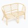 Garden Divan "Indo" from Rotan, with a brown pillow, 113 x 68 x 71 cm
