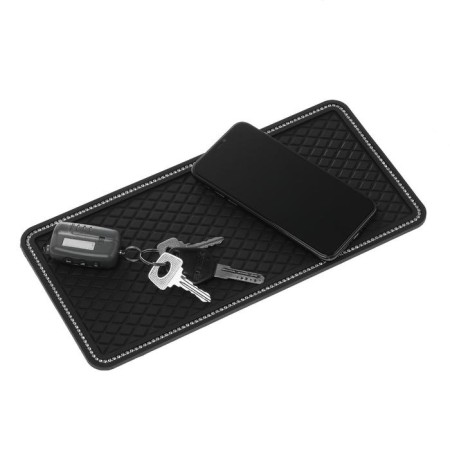 Anti -slip mat, rhinestones, 30 × 14 cm, black-1