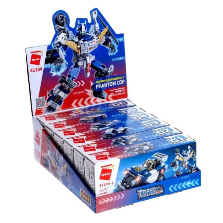 Constructor Robot Police Transport, 6 types, mix-7