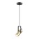 Lamp Claire, GU10 LED 1x5W, gold, black color