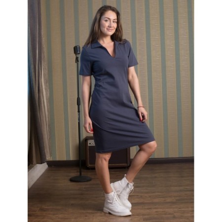 Women's dress, size 46, gray color-2