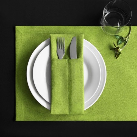 Kit of Kuverts "Ibitsa", size 10 x 24 cm - 4 pcs, green
