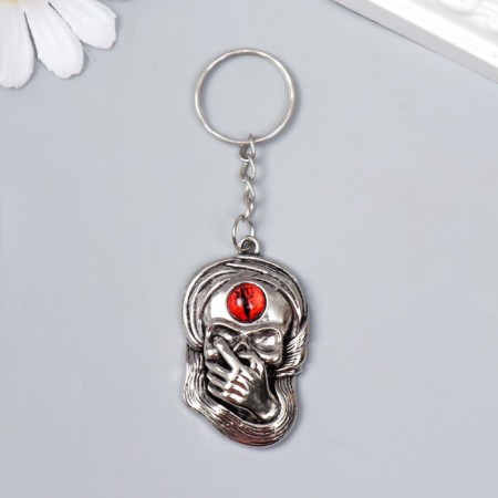 Breek Metal "Skull - Silence" silver mix 4x2.5 cm-1