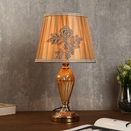 Table lamp "Emilia" 1he27 40W gold-beige 26x26x46 cm Risalux-1