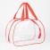 Lightning cosmetic bag, transparent/red color