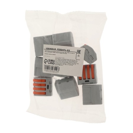 Construction and installation terminal SK-319, 32A, 0.08-2.5 mm2, 4 ed., With a lever, set of 10 pcs-3