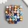 Beads for creativity tree "Dark night. Cubes" set 20 grams d = 1 cm