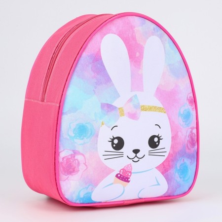 Baby backpack for a girl "Bunny with Kexik", rn. 23x20.5 cm-1