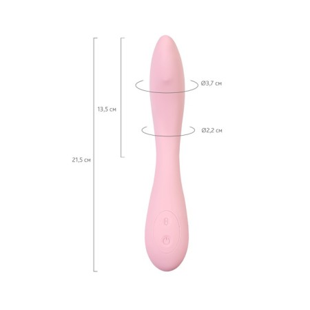 Jos Mitzi G-Spot vibrator, with a stimulating ball, 21 cm, silicone, pink color-8