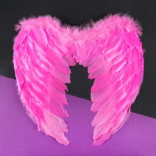 Angel wings, elastic band, 35 × 40 cm, pink color