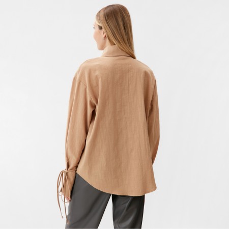 Women's shirt minku: casual collection beige color, pr 44-5