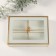 Casket Glass with a metal frame "Laconism" Transparent white 16x22x9 cm