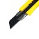 Chancellery knife, 18 mm, metal with a metal guide latch, black blade, on a blister