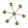 Caustra Freya Fr5185PL-06BS BOLAS, 655x655x610 mm, E27, 6x60W, brass color