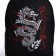 Backpack School Textile "Dragon", 38x14x27 cm, black color