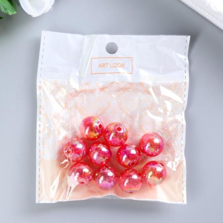 Beads for creativity Plastic "Mercot Red" set of 20 g 1.6x1.6 cm-2