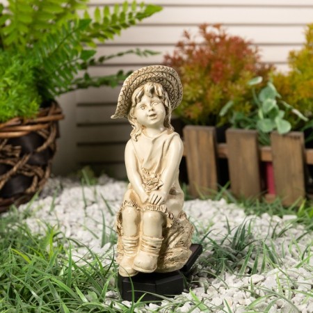 Garden lamp on the solar battery "Girl", 47 cm, 1 LED, glow warm white-1