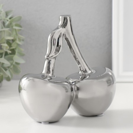 Souvenir ceramics "cherries" silver 15.5x7.5x15 cm-1