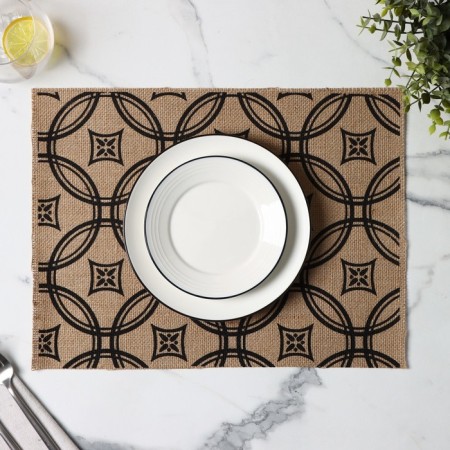 A set of serving napkins on the table "Kapiya", 4 pcs, 40 × 30 cm, beige color-4