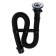 Hofrosiphon ORIO AS-3012, 1 1/2 "x40 mm, with a stainless grill d = 70 mm, l = 1000 mm, black