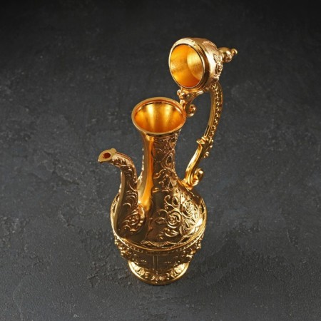 Serving set "Luxury. Gold ", 8 items: a jug 250 ml, 6 glasses, 20 ml, tray, gold color-4