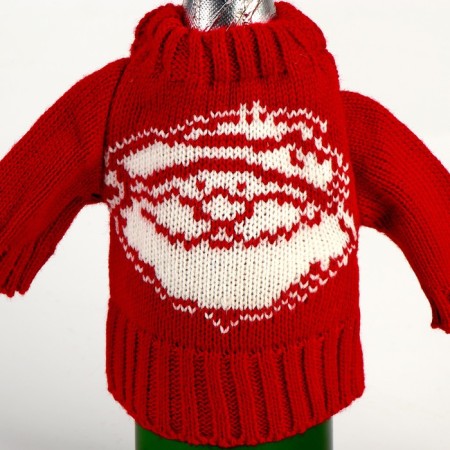 Clothing for a bottle "Slow Claus sweater"-3