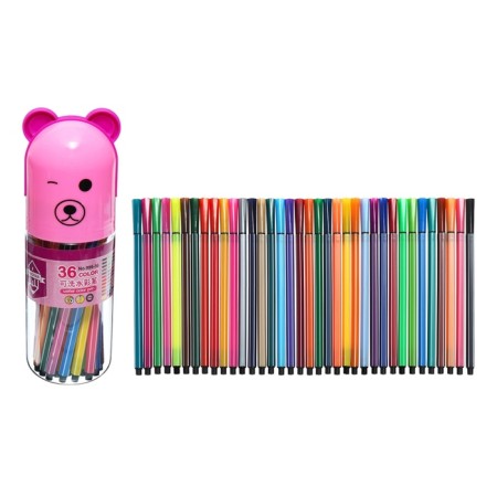 Fleeters 36 colors, in a tube, stripes, pink bear