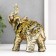 Souvenir Polystone "Elephant with drawings on the Popon" set of 2pcs. 14.5x13x5.7 cm