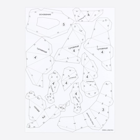 Set for creating a polygonal figure "Rabbit", 7 x 10 x 13 cm-3