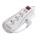 Extension cord Luazon Lighting, 4 sockets, 5 m, 6 A, 1300 W, 3x0.75 mm2, s/c, with excavation, b