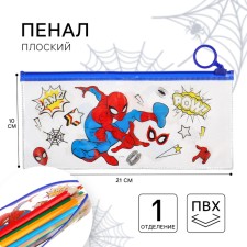 Penal soft, 1 compartment, 100x210 mm, PVC, Spider-Man