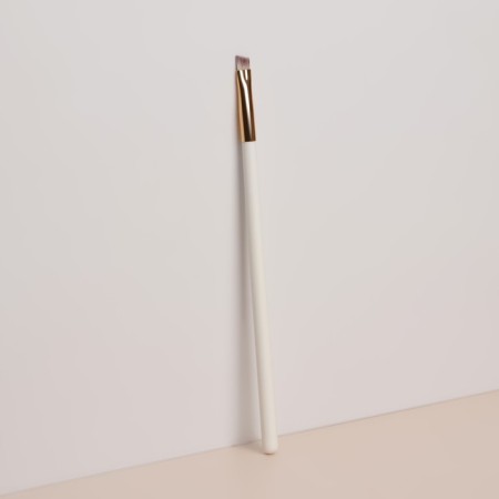 White makeup brush, beveled, 16.5 (+/- 1) cm, white color-1