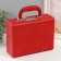 Casket to the leatherette for jewelry "Case. Crocodile Leather" red 18.5x24x9 cm